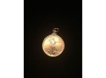 1/2 Oz Gold American Eagle Coin Pendant