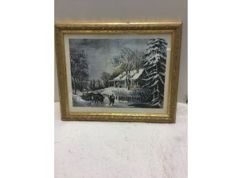 Currier & Ives Print