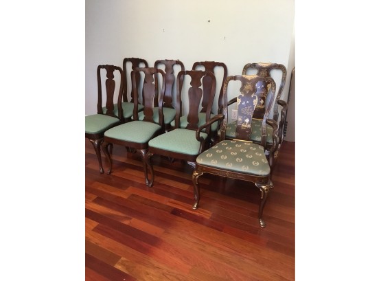 Set Of 8 Formal Chairs 2 With Asian Accents