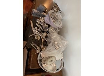 Box Lot Of Silver Plate