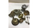 Box Lot Of Brass Pewter And More