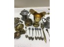 Box Lot Of Brass Pewter And More