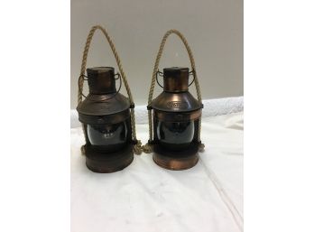 Masthead Tealite Copper Lanterns