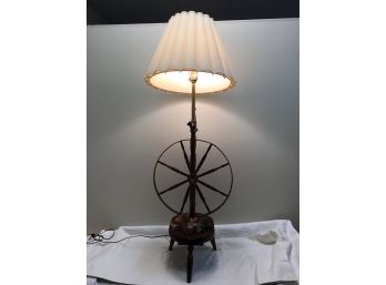 57 Inch Tall Spinning Wheel Floor Lamp