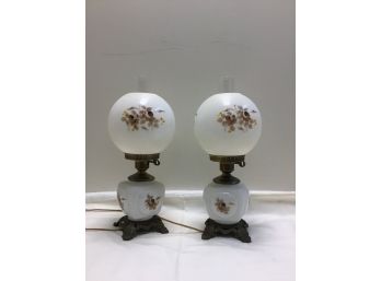 Vintage Pair Of 19 Inch  Tall Table Lamps